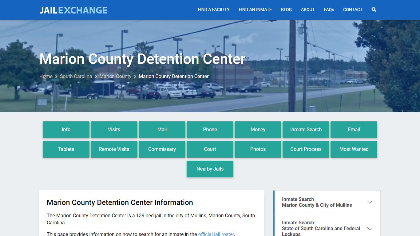 Marion County Detention Center, SC Inmate Search, Information